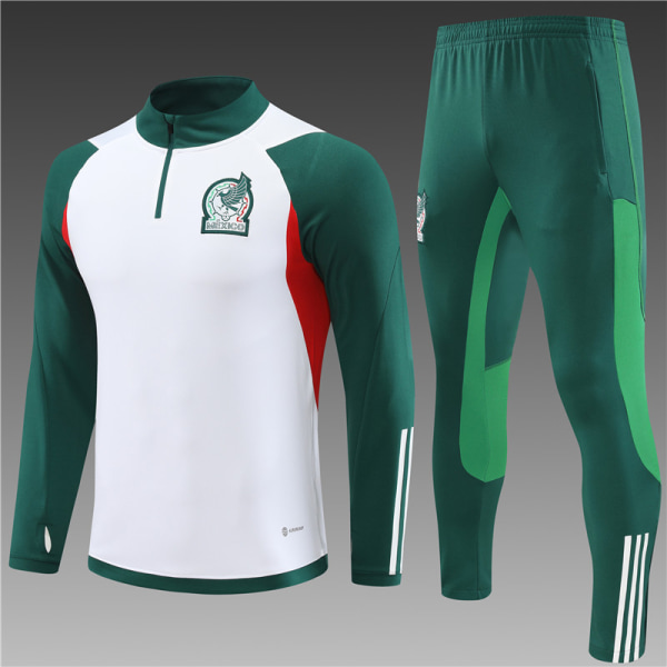 23-24 New Season Mexico Team vuxen/barntröja långärmad kostym white 14#