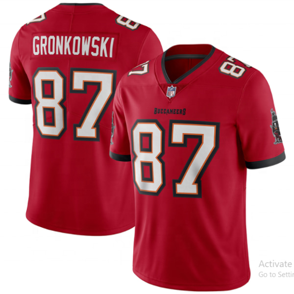 2021 röd Brady 12 amerikansk fotboll klädd i anpassad bomullsblank ligatröja amerikansk fotbollsuniform black Other