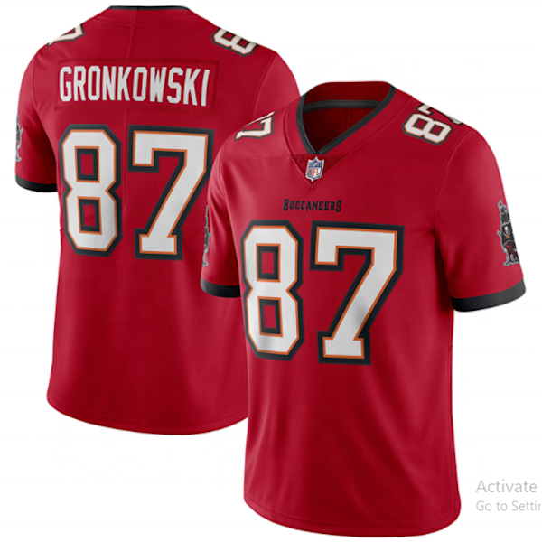 2021 röd Brady 12 amerikansk fotboll klädd i anpassad bomullsblank ligatröja amerikansk fotbollsuniform black XXXL
