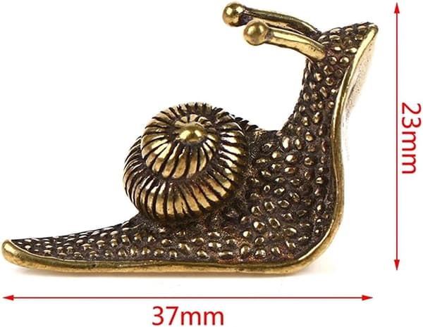 Personlighet Pure Copper Mini Snigel Staty Ornament (A)