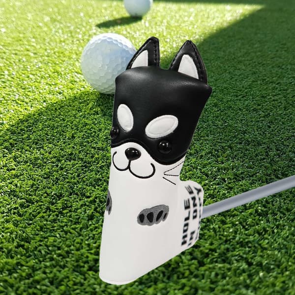 1/2/3 Dog Pattern För Golf Putter Headcover Cover för Black 1 Pc