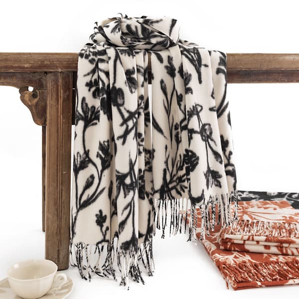 Vinter imitert kasjmirskjerf, mønster 65*180CM