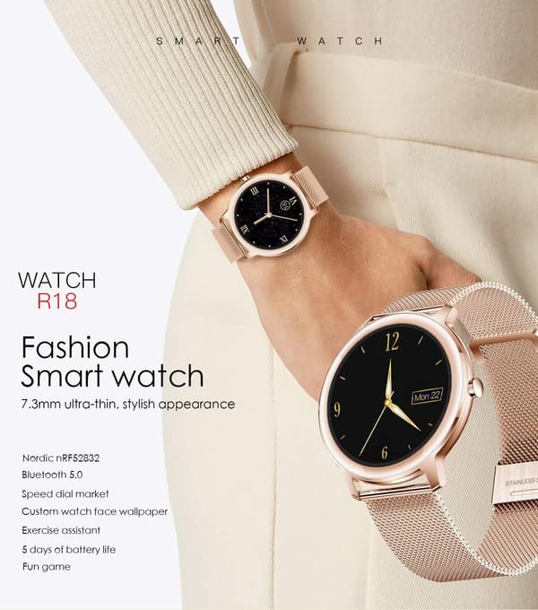 ##/Smartwatch til kvinder Smartwatch Rund Vandtæt Smartwatch wit##/