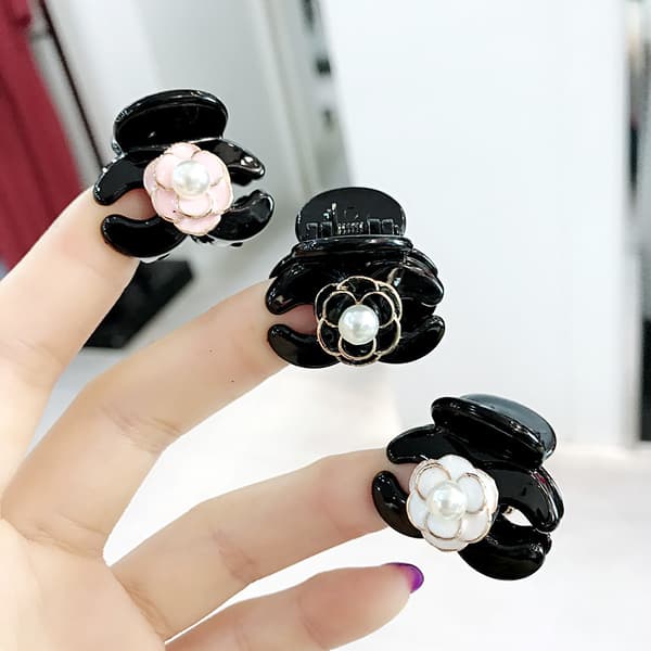 3st Elegant Camellia Hårklämmor Klo Kvinnor Blomma Hår Accessori