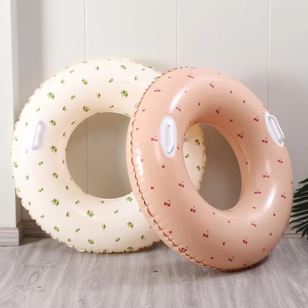 Storlek 90 Barn Summer Stripe Uppblåsbar Simring Leksak C