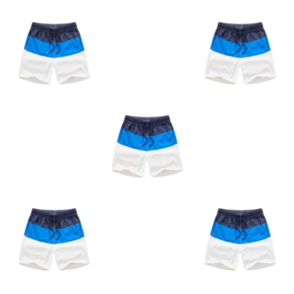 1/2/3/5 Hengittävät ja tyylikkäät miesten shortsit - kesään Blue and Dark Blue XL,1 5PCS