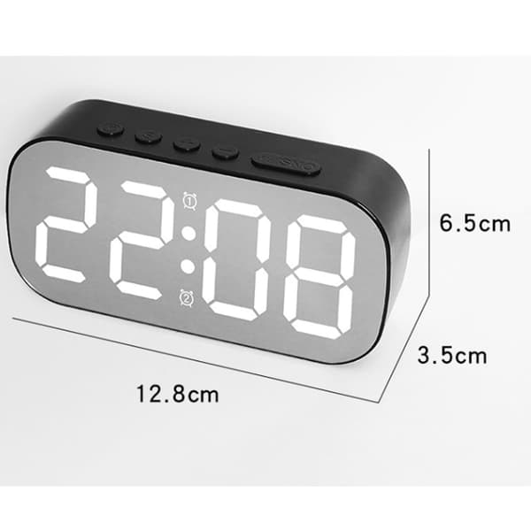 Elektronisk ur med hvidt LED digitalt display
