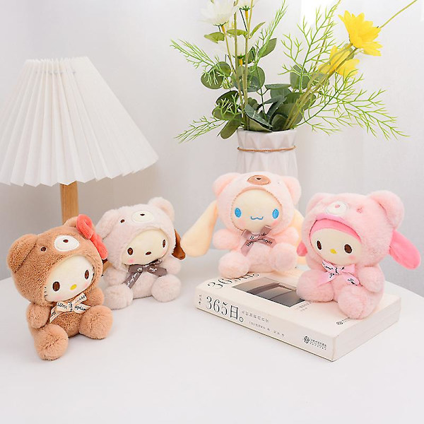 Pochacco Cinnamoroll Kuromi Peluche Nyckelring Kawaii Sanrioed Anime Tecknad Hänge Tillbehör Söta dockleksaker Kts Kattpresenter 4