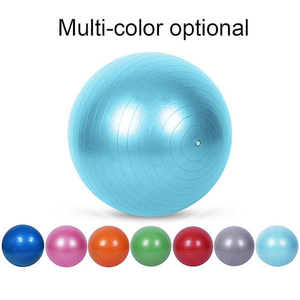 Extra tjock yogaboll träningsboll, för balans, stabilitet, graviditetssnabbpump medföljer 65cm sky blue