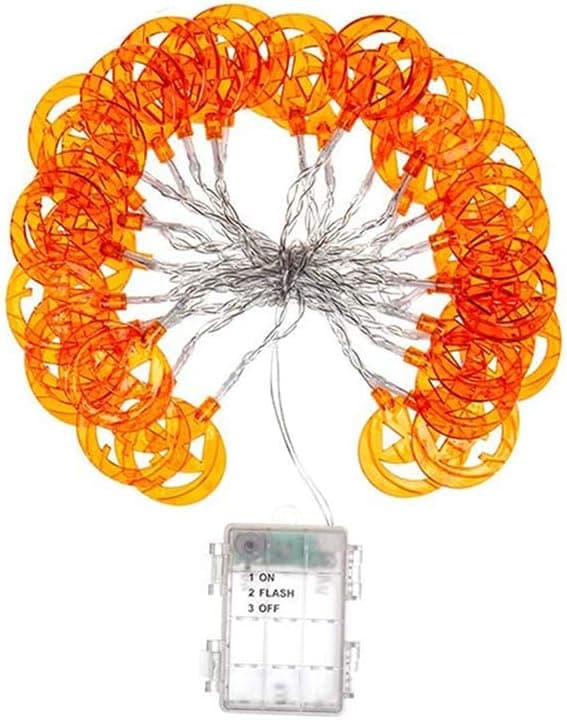 Halloween LED Jack-o-lantern Lys Kæde Halloween Belysning, 2