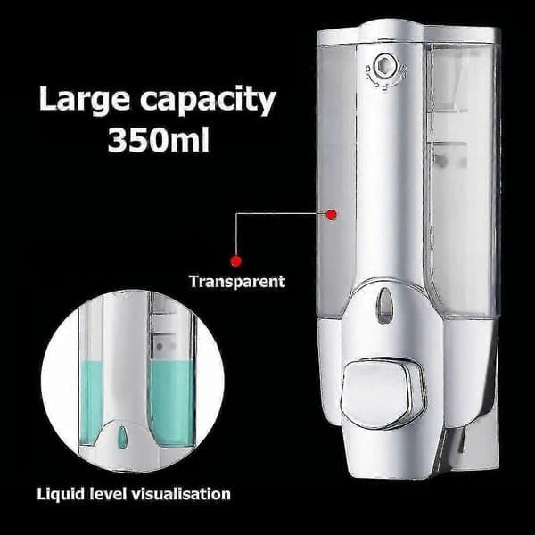 500 ml veggmontert håndsåpedispenserpumpe, enkelt hode, manuell sjampo dusjgeldispenser