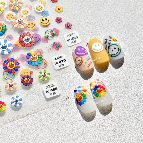 5D stereoskopiska präglade nail art , burk