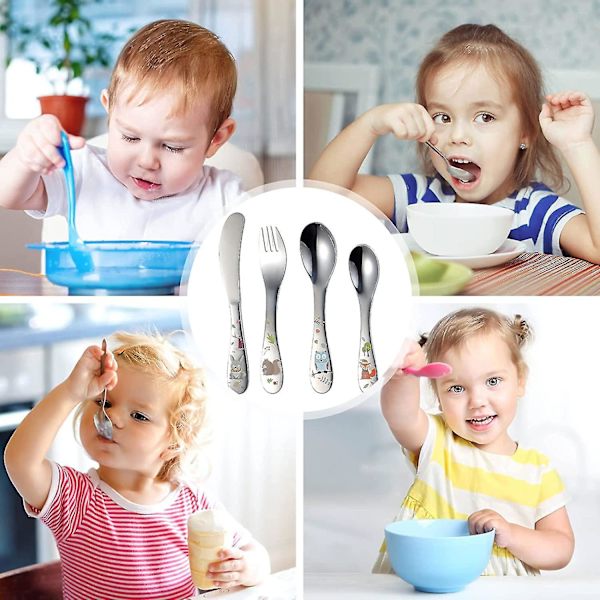 Set, 4 delar rostfritt stål Set