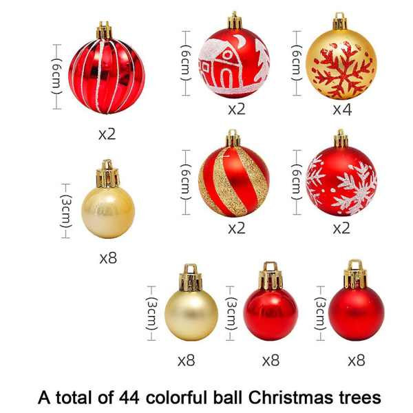 Julkulor för juldekorationer - julgransprydnader för jul- och festdekorationer style 1