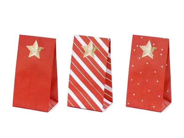 DIY Julkalender Påsar - Adventskalender red