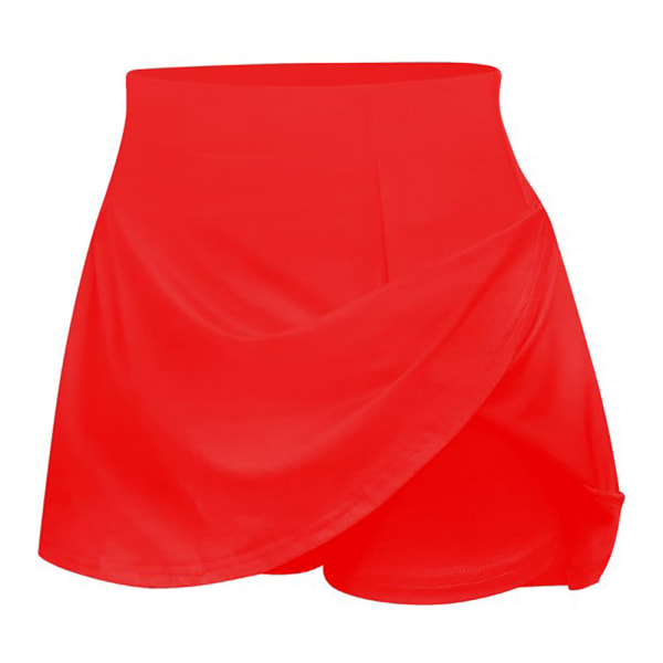 Joefnel Active Skort Atletisk Elastisk Plissert Tennis for Kvinner Red M