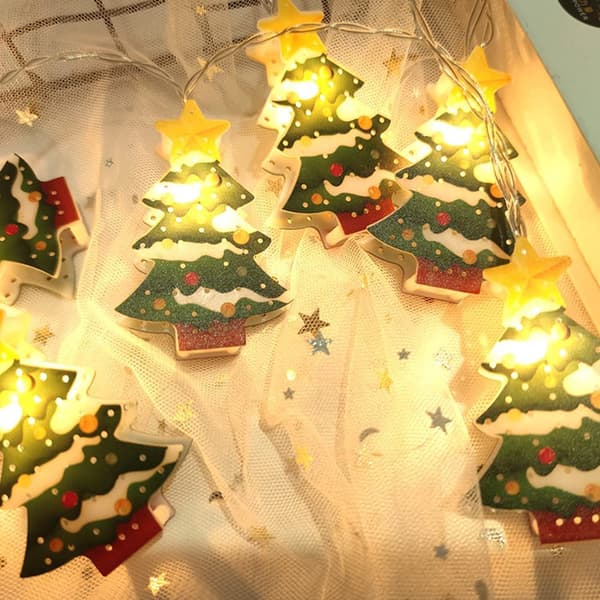 Julgransslingor med 1,5 M 10 LED-batteridrivna