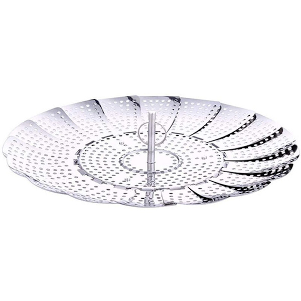 L-Justerbar Rustfri Stål Steamer Insert, Vegetabilsk Steamer, Col
