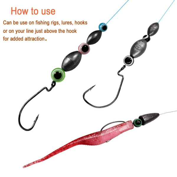 25st/ set Flugfiske Pärlor Fish Eye Carolina Rigs Skatter 6MM