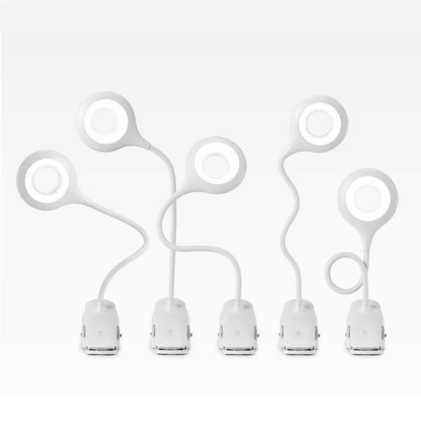 Leselampe leselampe boklampe med 24 LED-er 3 fargetemperaturmoduser