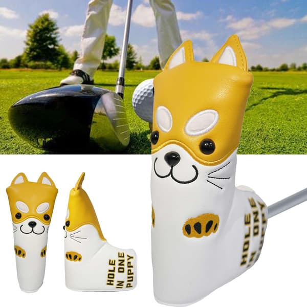 1/2/3 Dog Pattern För Golf Putter Headcover Cover för Yellow 1 Pc