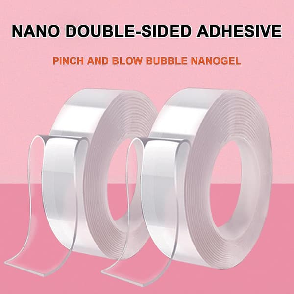 Uppgradera Nano Tape Bubble Kit, Dubbelsidig Tape Plast Bubble, elastisk tejp Ny 0.1cm*5cm*200cm