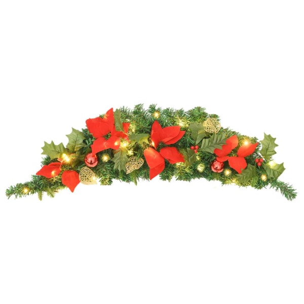 vidaXL Julebue med LED grøn 90 cm PVC green