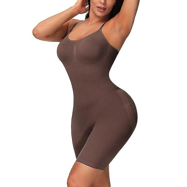 Body Shaper Body Shaper för kvinnor agekontroll Slimming Seamless Shapewear Jumpsuit Coffee M