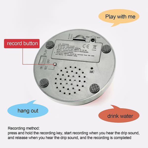 Pet Toy med Stemmeopptak Knapp og Talking Button Sett