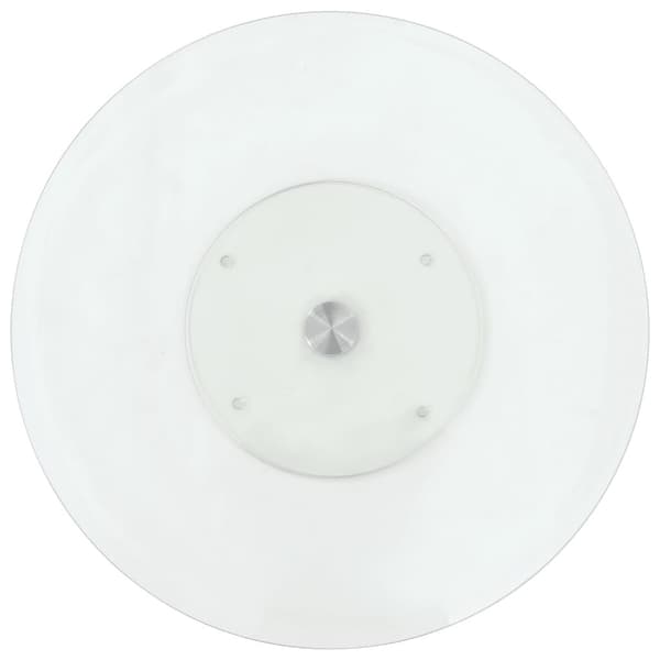 vidaXL Snurrbar serveringsbricka  60 cm härdat glas transparent