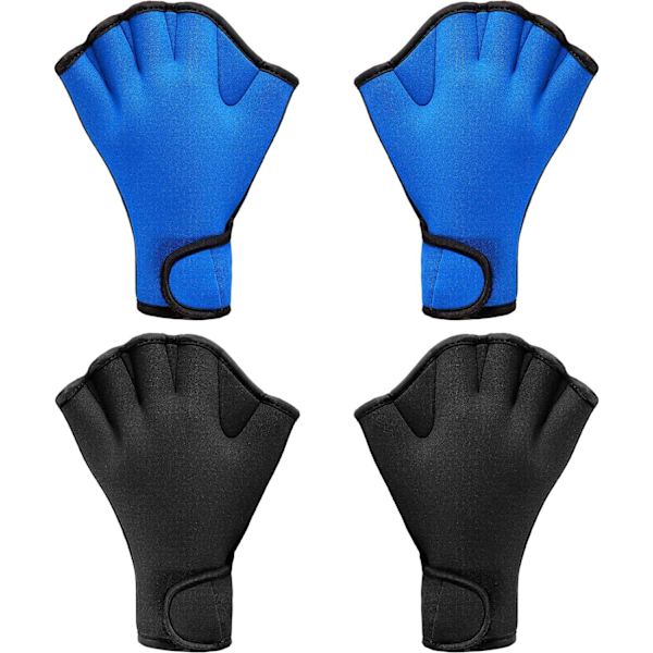 2 par simhandskar Aquatic Swim Training Handskar Neopren Handskar Webbed Fitness Vattentäthetsträning