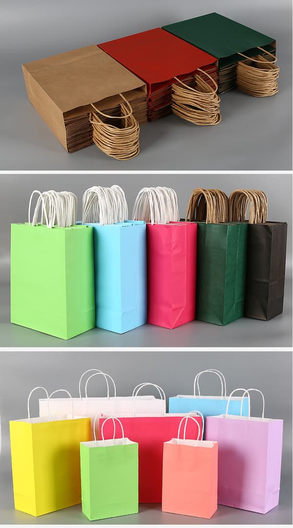 20-pack presentpåsar godispåsar färgglatt kraftpapper
