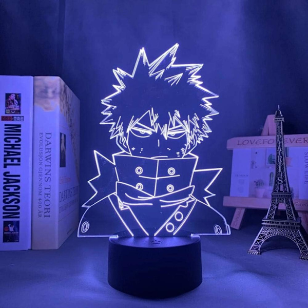 My Hero Academia Katsuki Bakugo Lys Anime Lampe 3D LED Nattlys