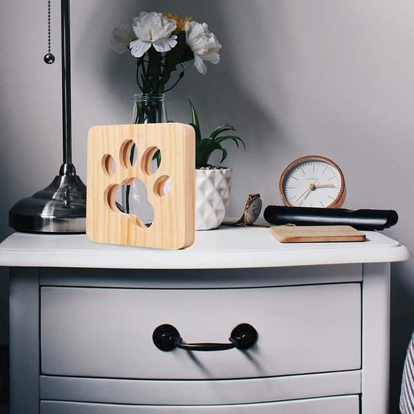 Creative Wooden LED Night Light, 3D Wood Hollow Carving Warm
