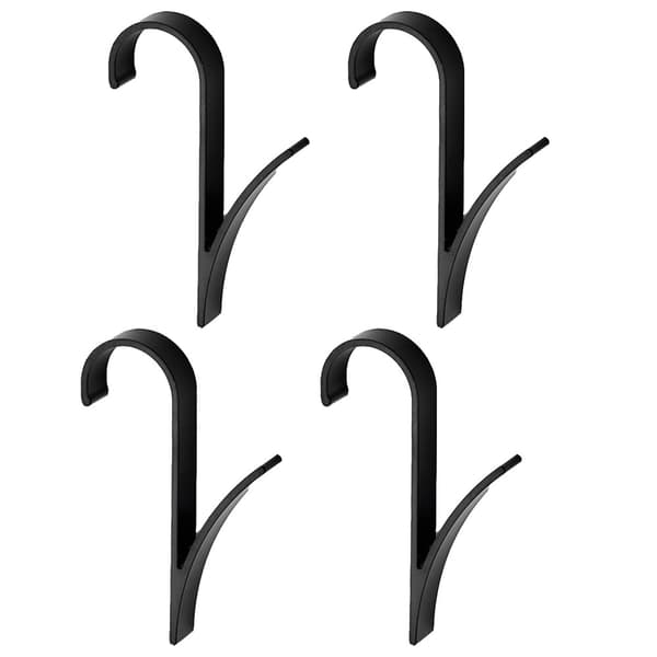##/4 kpl patteri-koukut, pyyhekuivain-koukut, musta##/