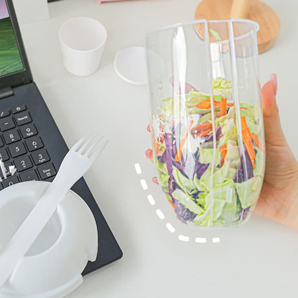 Frukost Havregryn spannmål Nöt Yoghurt Sallad Cup Behållare Set wit