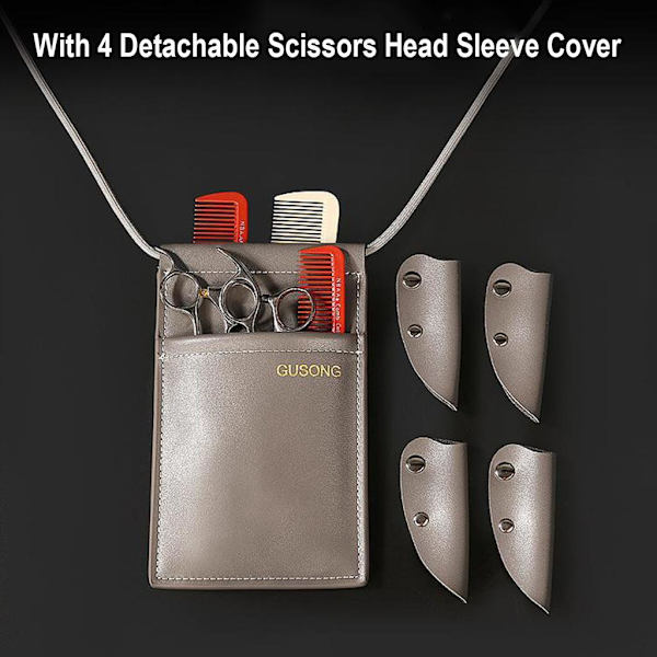 1/2 saxpåse PU-läder med justerbart axelbälte Grey 1 Pc