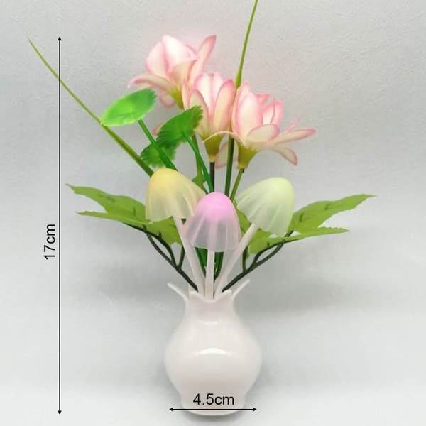LED Mushroom Night Lights Blommig lampa 1 1