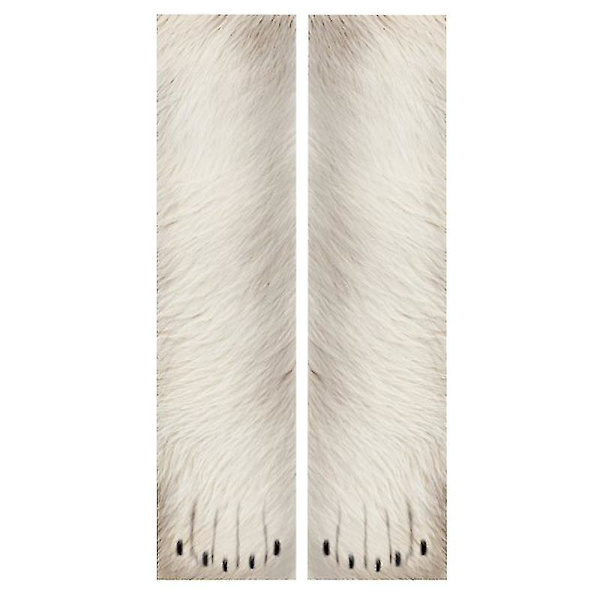 3d Fun Unisex Stretch Print Animal Round Socks Polar Bear