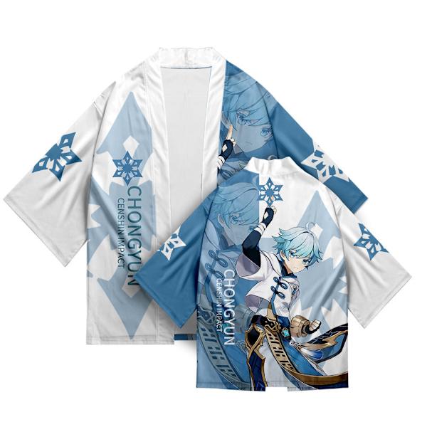 Mub- 26 Tyyliä Genshin Impact Xiao Zhong Li Qiqi Cosplay 3D-tulostus Haori Anime Kimono Viitta Anime Sarjakuva Vaatteet 8 2 XL