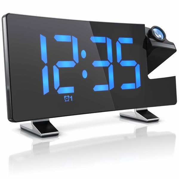 Radio vekkerklokke projeksjonsvekkerklokke, auto dimmer, temp. & fuktighet