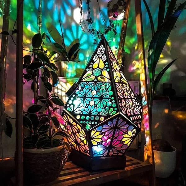 Boheme LED-lampe, trælys projektionsnatlampe 3D Col