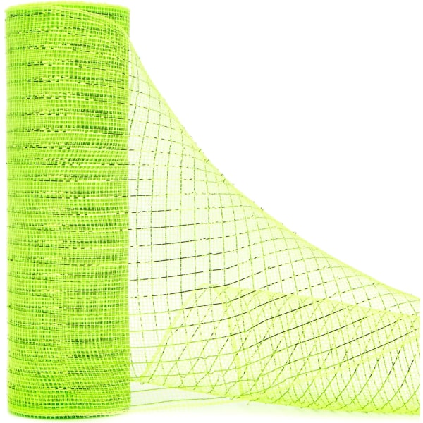 Limegrönt mesh nätband, 10 tum x 30 fot (10 yard), limegrönt med