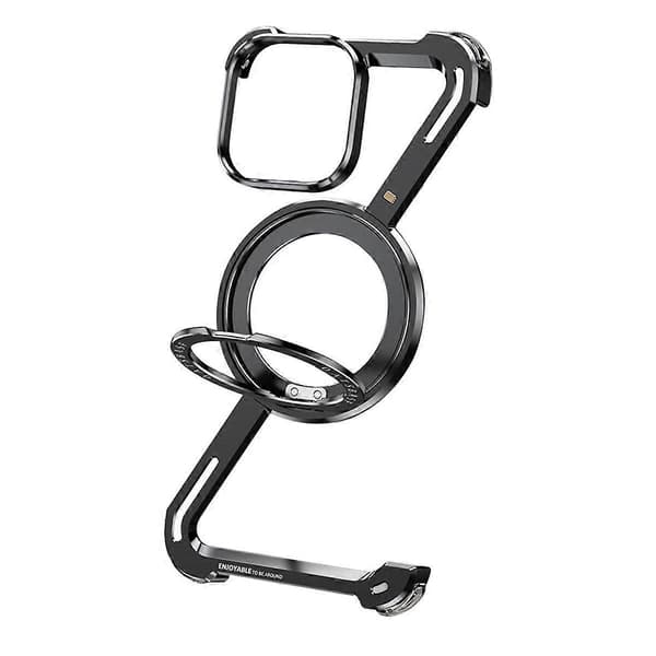 Telefonstativ for 15PRO MAX telefondeksel Pai Z Case Type Metall Rammefritt Multifunksjonelt Bærbart Stativ, C