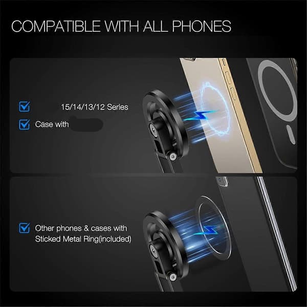 Sammenfoldeligt magnetisk stativ telefonholder til smartphone desktop holder til 15 14 13 12 magnetstativ