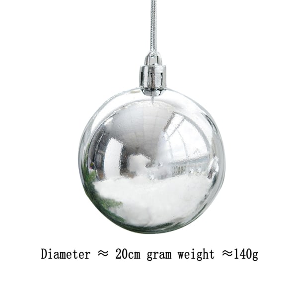 Christmas Ball Ornament Set för Xmas Tree, splittringssäker 20cm