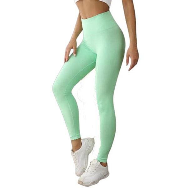 Leggingsit korkealla vyötäröllä green M