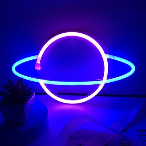 LED planet modellering lampe rom fest dekorasjon arrangement pink
