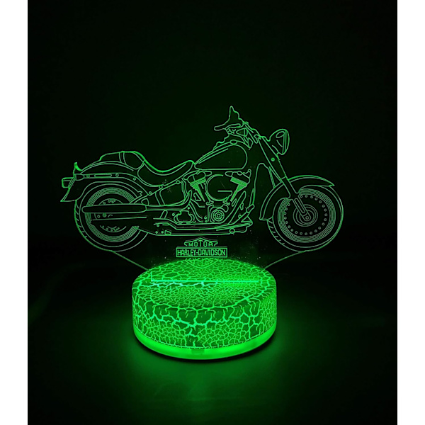 Harley Davidson Moottoripyörä Lamppu Yövalo Lahjat 3D 7 Väri