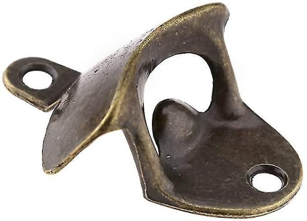 2x pronssinen seinään asennettava olutpullonavaaja Vintage ruuveilla